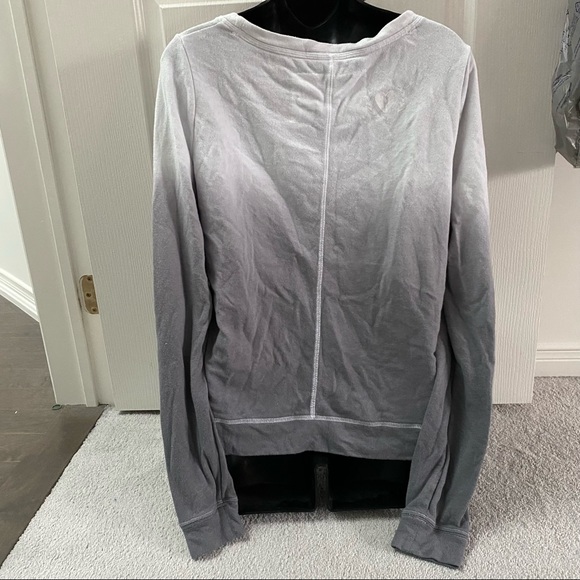 PINK White & Grey Ombre Slouchy Sweatshirt - Picture 10 of 10